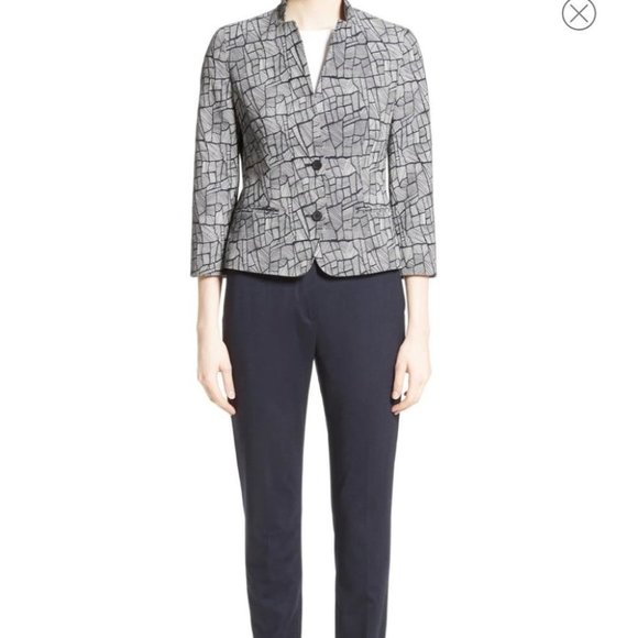 Max Mara Ellisse Print Blazer Geometric Size 6 - Picture 7 of 8